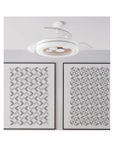 Ventilador DC Cupido 55W Blanco/Haya