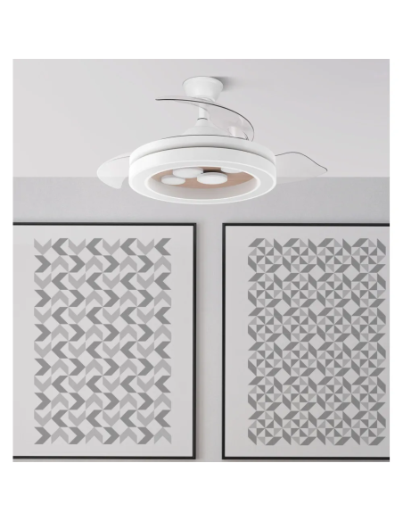 Ventilador DC Cupido 55W Blanco/Haya