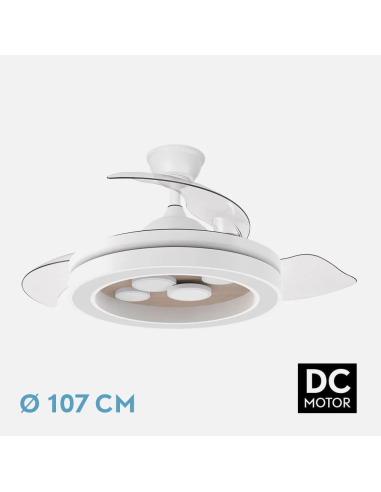 Ventilador DC Cupido 55W Blanco/Haya