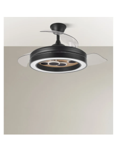 Ventilador DC Cupido 55W Negro/Madera