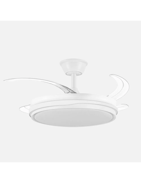 Ventilador DC Templado 59W Blanco