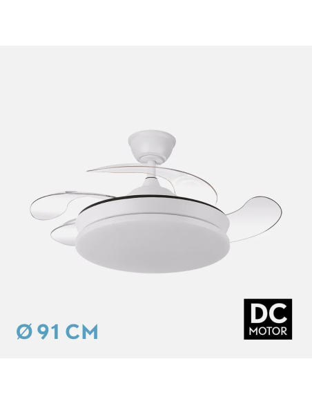 Ventilador DC Tridente Mini 59W Blanco