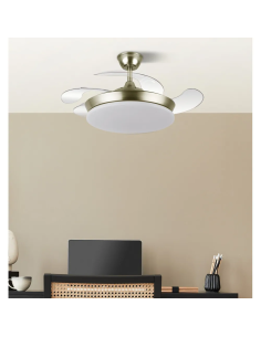 Ventilador DC Tridente Mini 59W Cuero 2