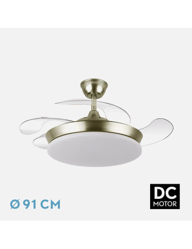 Ventilador DC Tridente Mini 59W Cuero