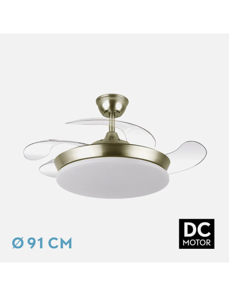 Ventilador DC Tridente Mini 59W Cuero