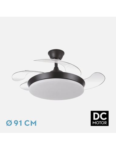 Ventilador DC Tridente Mini 59W Negro