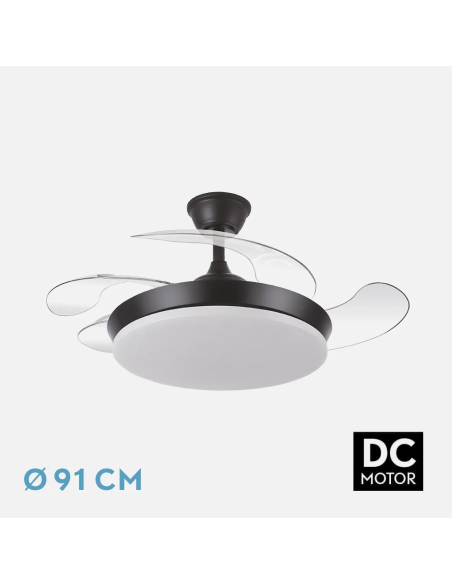 Ventilador DC Tridente Mini 59W Negro