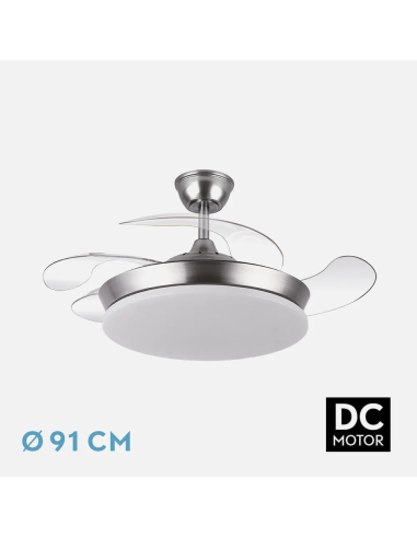 Ventilador DC Tridente Mini 59W Niquel