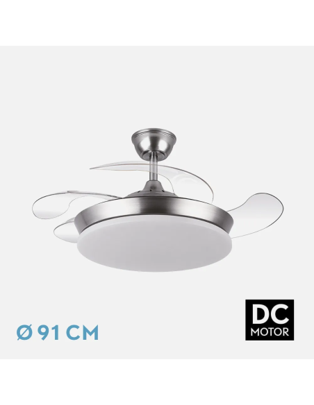 Ventilador DC Tridente Mini 59W Niquel