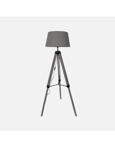 Lampara de Pie Estilo Julen Gris/Negro