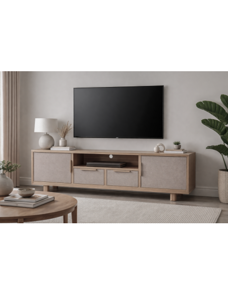 Mueble TV de Mango y Ratán