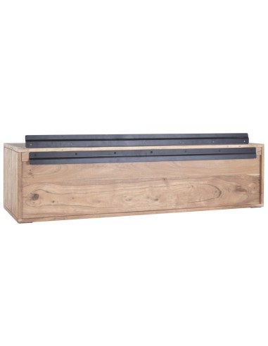 Mueble TV de Acacia y Metal Flotante