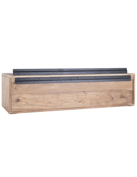 Mueble TV de Acacia y Metal Flotante