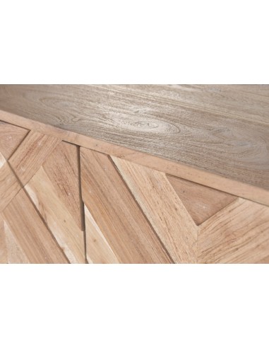 Mueble TV de Acacia y Metal Flotante