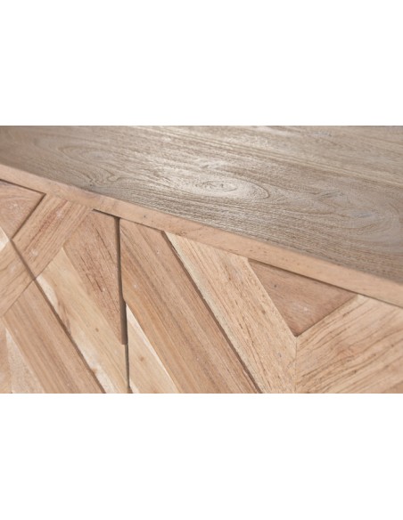 Mueble TV de Acacia y Metal Flotante