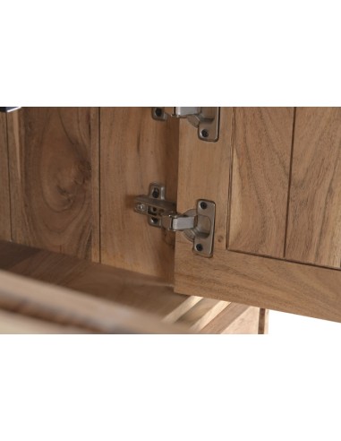 Mueble TV de Acacia y Metal Flotante