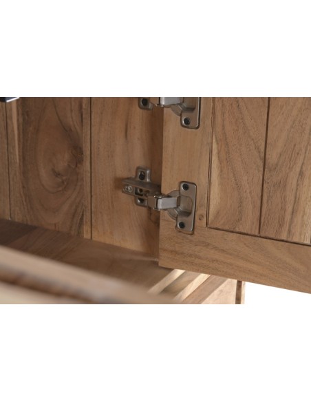 Mueble TV de Acacia y Metal Flotante