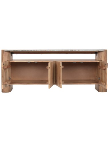 Mueble TV de Acacia y Mármol