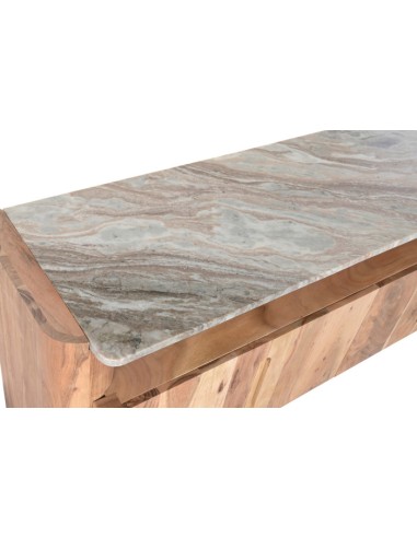 Mueble TV de Acacia y Mármol