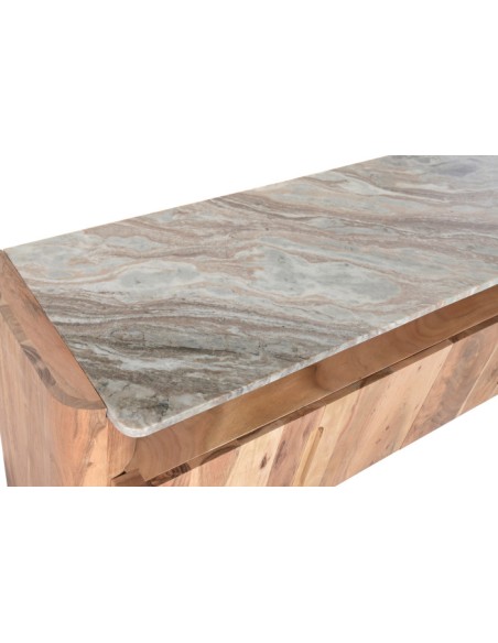 Mueble TV de Acacia y Mármol