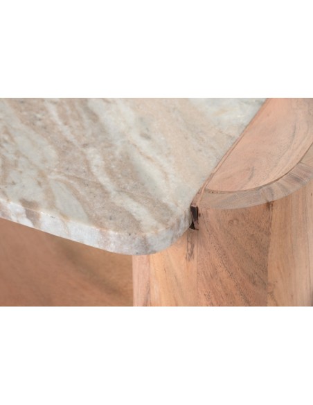 Mueble TV de Acacia y Mármol