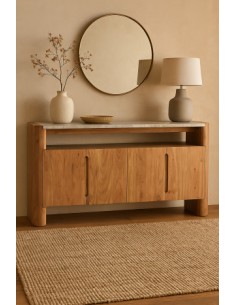 Mueble Aparador de Acacia y Mármol 2