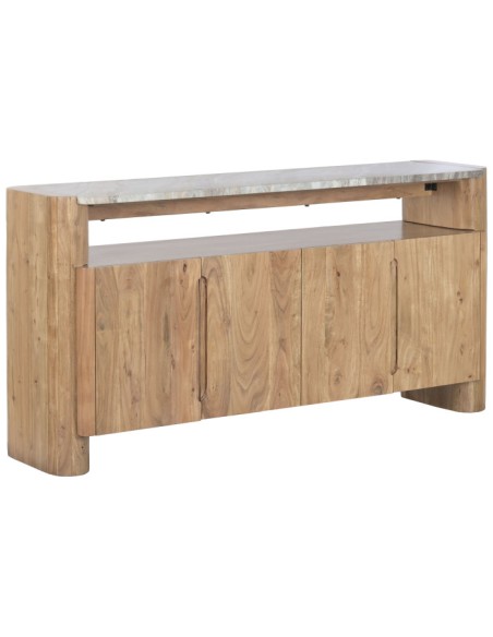 Mueble Aparador de Acacia y Mármol