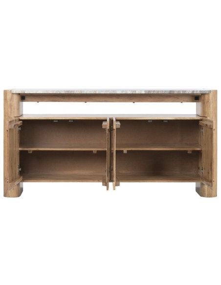 Mueble Aparador de Acacia y Mármol
