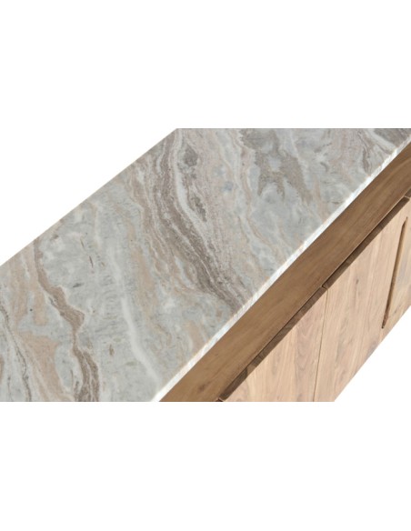 Mueble Aparador de Acacia y Mármol