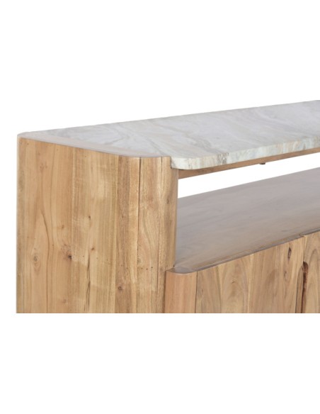 Mueble Aparador de Acacia y Mármol