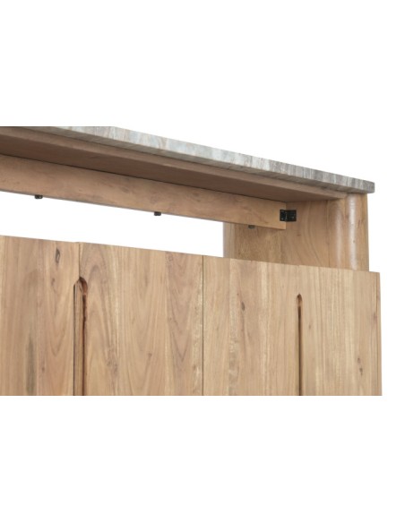 Mueble Aparador de Acacia y Mármol