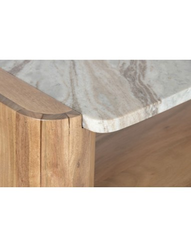 Mueble Aparador de Acacia y Mármol