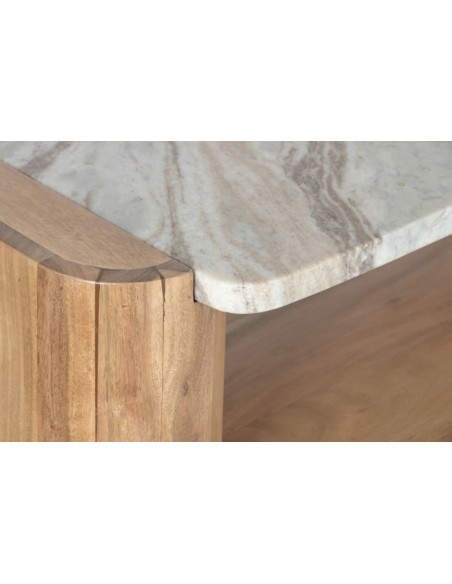 Mueble Aparador de Acacia y Mármol