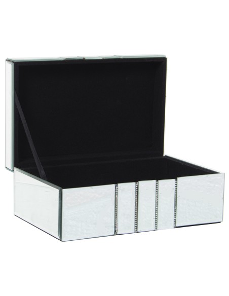 Joyero de Cristal de Espejo con Brillantes