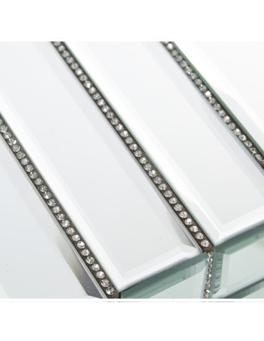 Joyero de Cristal de Espejo con Brillantes