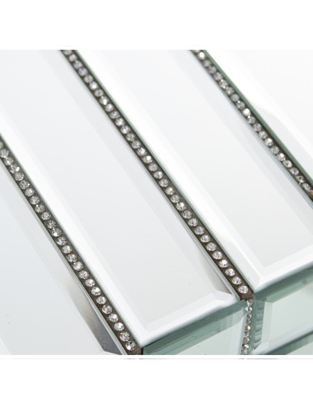 Joyero de Cristal de Espejo con Brillantes