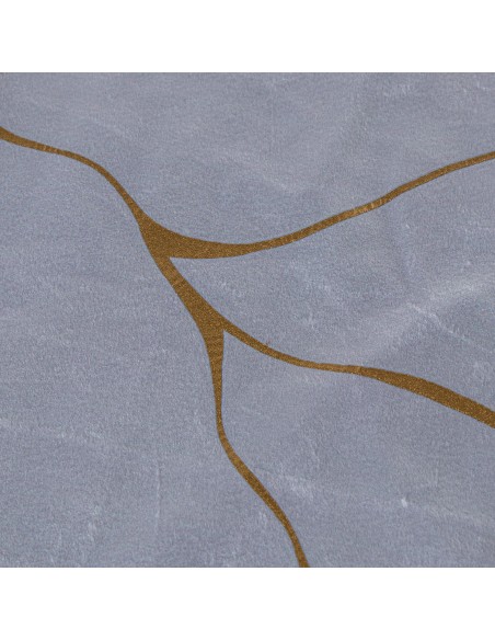 Camino de Mesa en Gris y Oro