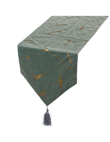 Camino de Mesa en Verde y Oro