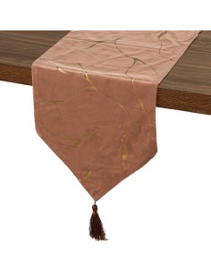 Camino de Mesa en Marrón y Oro