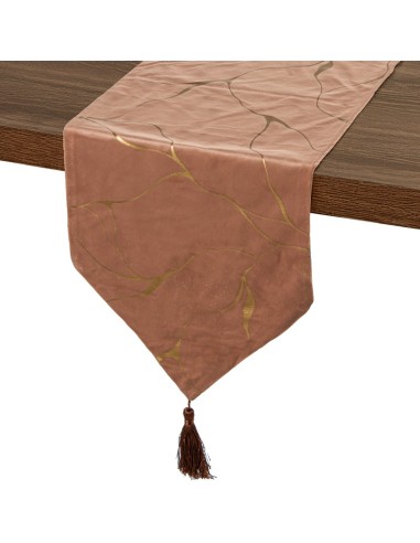 Camino de Mesa en Marrón y Oro