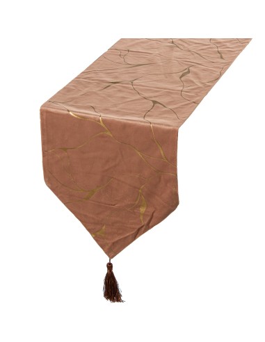 Camino de Mesa en Marrón y Oro