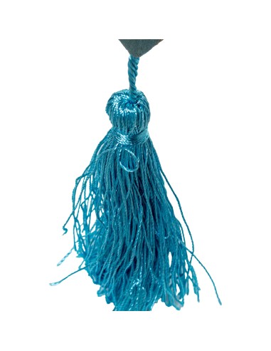 Camino de Mesa en Azul con Flores