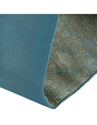 Camino de Mesa en Azul con Flores