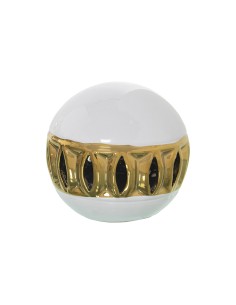 Bola de Cerámica en Blanco y Oro