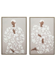 Cuadro en Lienzo con Diseño Chica con Flores