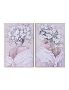 Cuadro en Lienzo con Diseño Chica con Flores