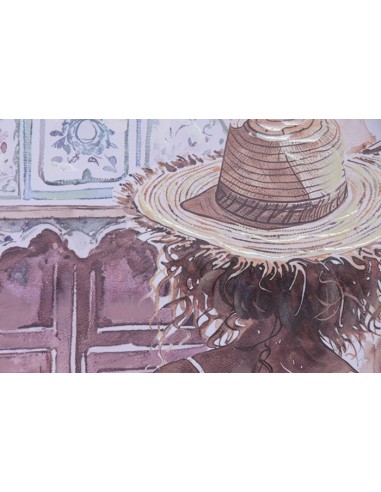 Cuadro en Lienzo con Diseño Chica Puerta