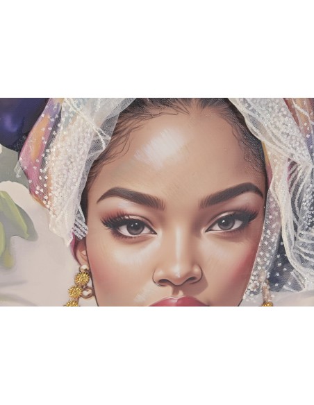 Cuadro en Lienzo con Diseño Africana Lacado