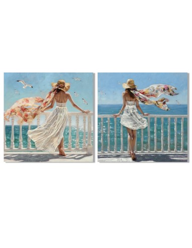 Cuadro en Lienzo con Diseño Chica Balcón