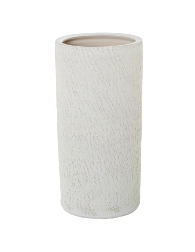 Paragüero Cilindro de Cerámica Blanco